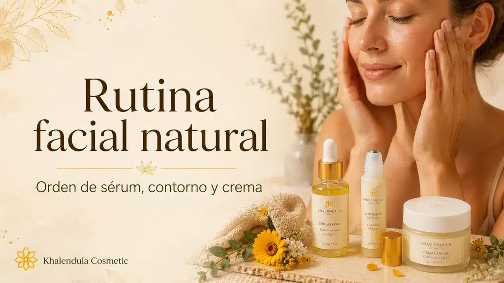 Rutina facial natural: orden de sérum y crema Rutina facial natural: orden de sérum, contorno y crema